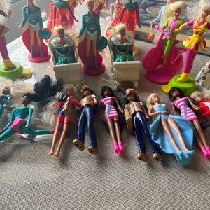 Colorful Fashion Doll Set of 26 Vintage Lot of 26 McDonald Toy BARBIES - Mattel